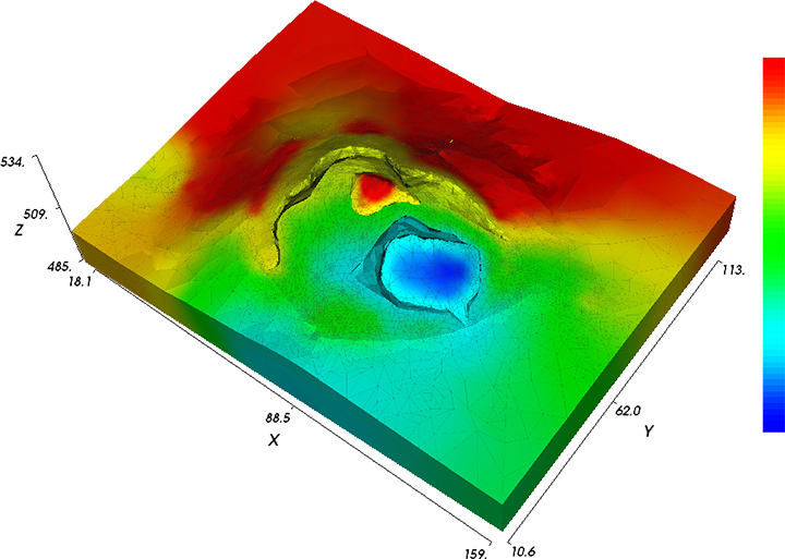 Geoelektrische Tomographie einer Pochsandhalde im Westharz