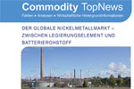 Die Kurzstudie ist unter dem Titel „Der globale Nickelmetallmarkt – zwischen Legierungselement und Batterierohstoff“ in der BGR-Reihe „Commodity TopNews“ erschienen. erschienen ist.
