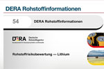 Die aktualisierte Studie zu Lithium ist in der Reihe „DERA-Rohstoffinformationen“ erschienen.