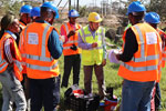 Fortbildung für Inspektorinnen und Inspektoren von Bergbau-Minen in der DR Kongo.